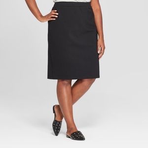 Women’s pull on pointe midi pencil skirt black size 1X